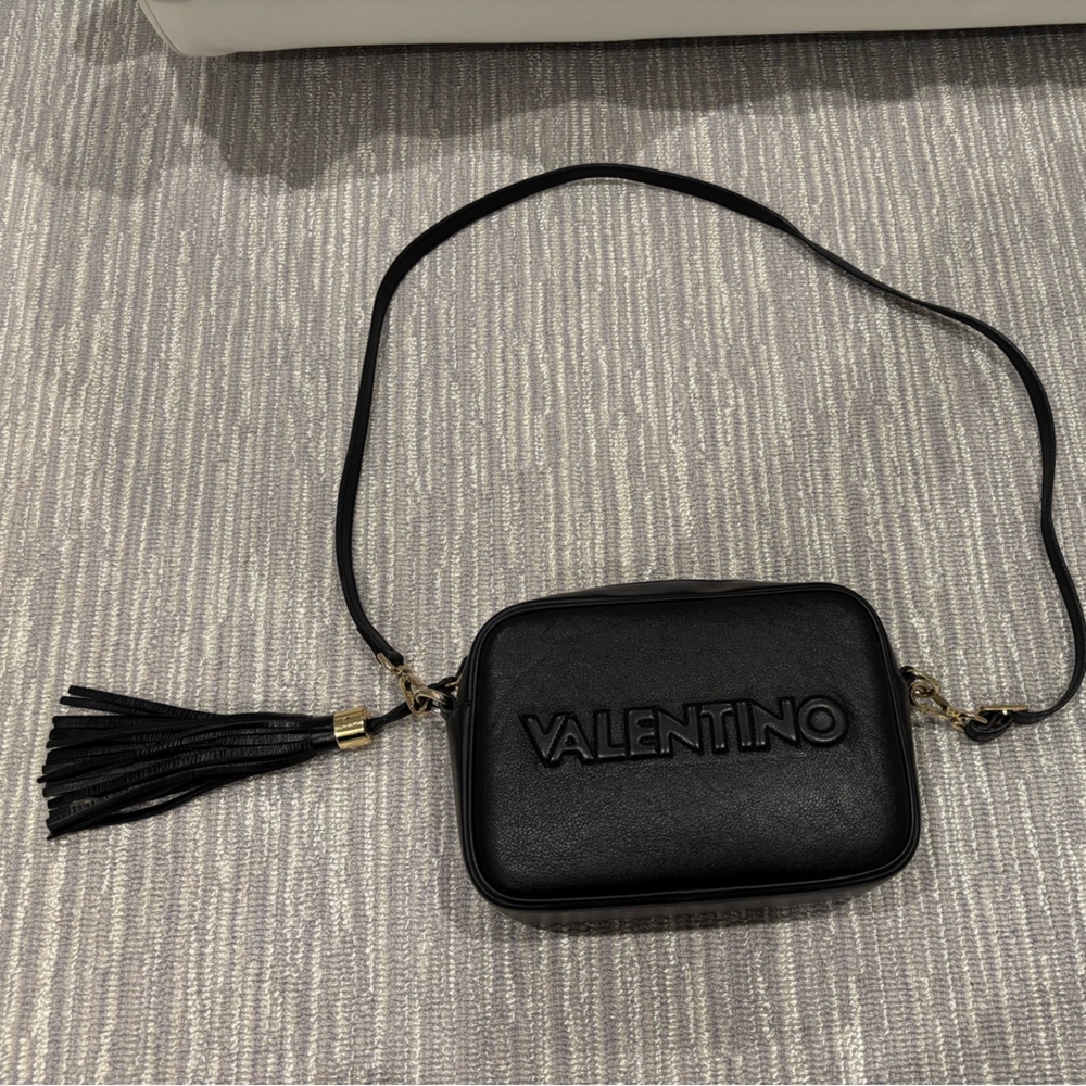 Valentino By Mario Valentino Black Crossbody Bag with Tassel